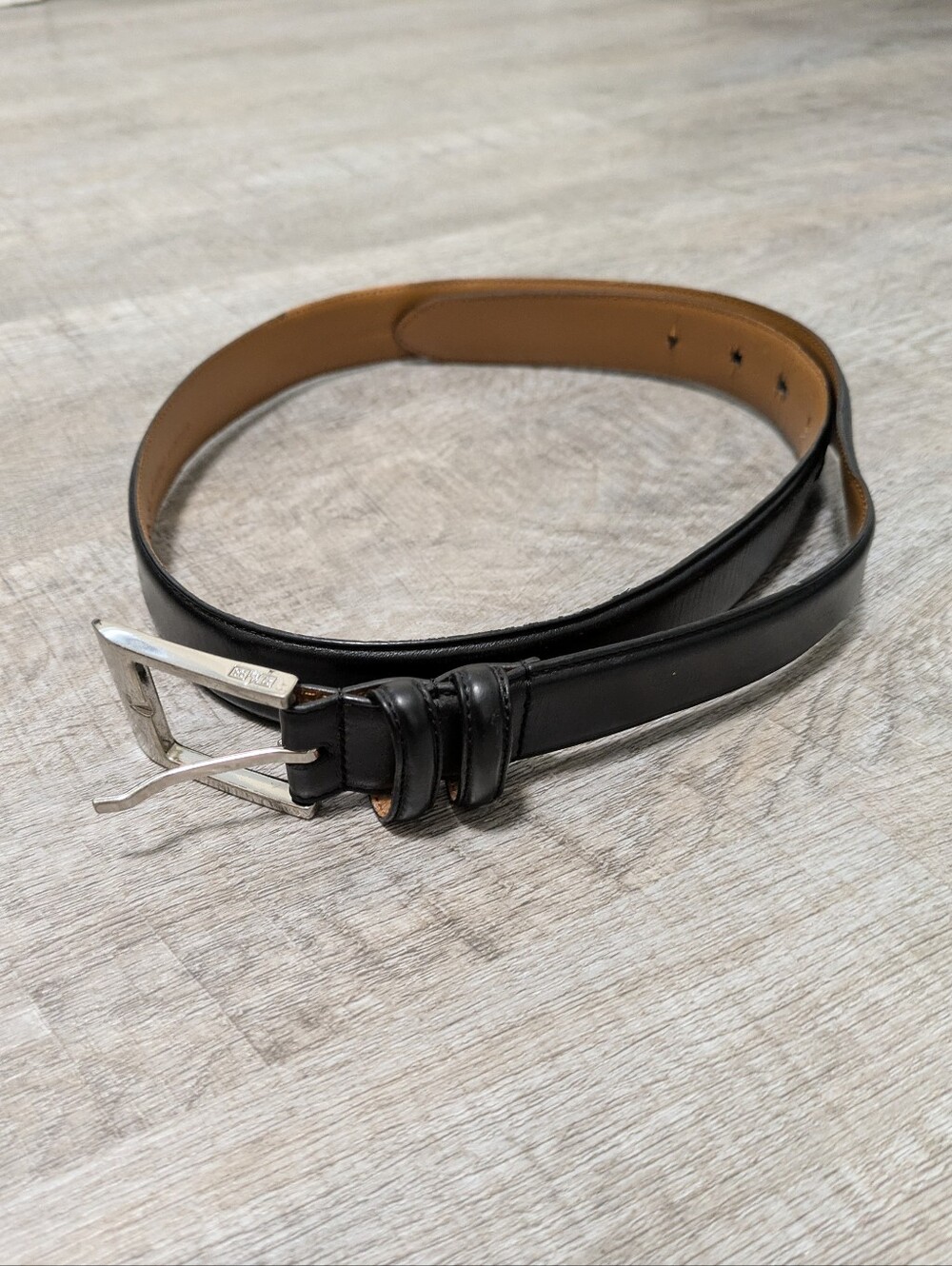 Polo Ralph Lauren Black Genuine Leather Belt Size 36